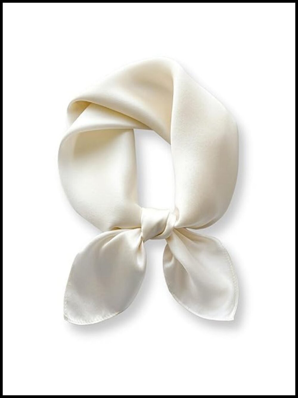 100% Pure Mulberry Silk Scarf 26" Square Neckerchief Women
